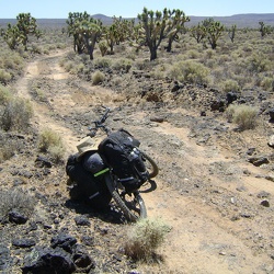 Day 16: Button Mountain to Baker by bicycle via Aiken Mine Road, with a stop at the Lava Tube, Mojave National Preserve