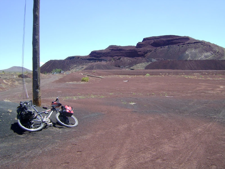 I arrive at the site of the abandoned Aiken Mine, park the 10-ton bike and go for a walk