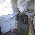 A scale sits inside the weigh station at the abandoned Aiken Mine, Mojave National Preserve