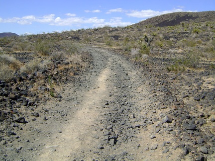 The first couple hundred feet of the Lava Tube Trail is actually on rough road that is open to motor vehicles