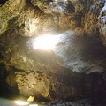 Another ray of sunshine on the floor of the Lava Tube, thanks to a hole in the ceiling