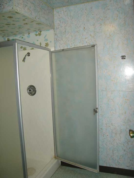 Shower stall in my room at the Royal Hawaiian Motel