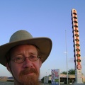 The "world's tallest thermometer" displayed 93 degrees F (33C) when I got here yesterday