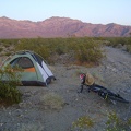 My Cornfield Spring Road campsite is born in time for me to enjoy the colourful end-of-day glow of the desert sunset