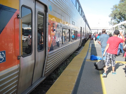 Yesterday, after an Amtrak bus ride from San José, an Amtrak train picked me up in Stockton, California