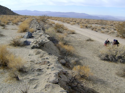 I notice a berm of sorts along part of the 17-Mile Point Road, so I climb up it to shoot a photo of the area