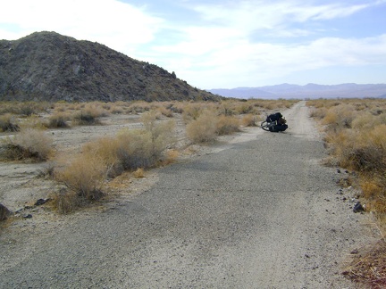 Near 17-Mile Point (the big hill at left) are a few stretches of old pavement that haven't yet returned to nature