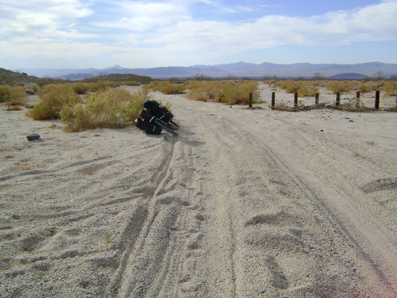 At 17-Mile Point, my road meets up with the old Mojave Road