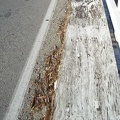 Close-up of the plywood sidewalk on the Baker Bridge