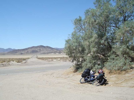  I stop for a quick break across from the road that crosses Silver Dry Lake (very dry right now)