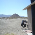 I park my bike, unlocked (there's nobody around), next to the outhouse, and go for a short hike toward Salt Creek