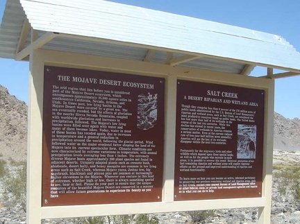 Information panel at Salt Creek Hills ACEC