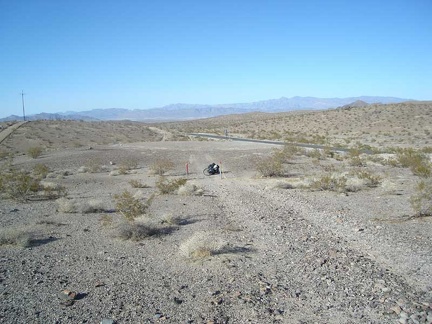 A quick break at the Saddle Peak Hills Wilderness area adjacent to Ibex Pass