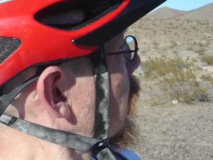 Salt excretions on my skin too, not just on my helmet straps!