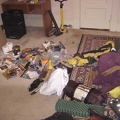 My pile of supplies and gear dumped in the spare bedroom the night before leaving home