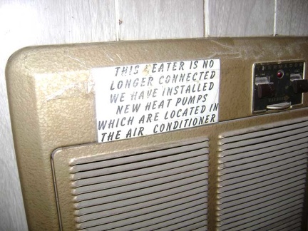 Even the message telling the visitor that this heater is no longer in use appears to be many years old