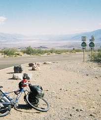 Hurray, I've made it to Hell's Gate at 2000 ft and look back down into Death Valley