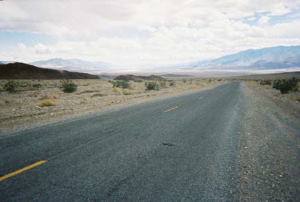 Looking back down to Death Valley from around 1000 feet elevation, near Keane Wonder Mine