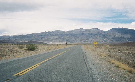 A sharp turn in the Beatty Cutoff road on the way up