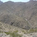 I get my first view down into the gorge of Devil's Playground Wash and the old mining road that rises up the other side