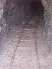 An old track leads into the Bighorn Mine tunnel