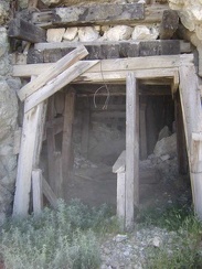 Entrance to the upper tunnel at the Bighorn Basin mine