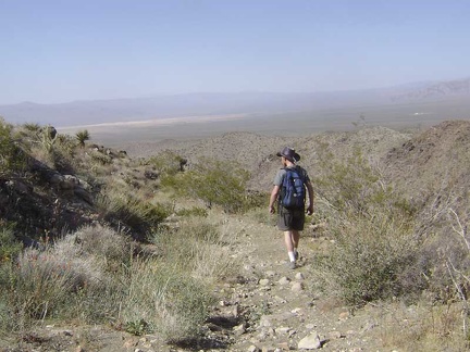 The return hike down into Devil's Playground Wash allows me to walk toward some great views that were behind me on the way up