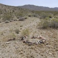 Fire ring along the former road to Bolder Spring