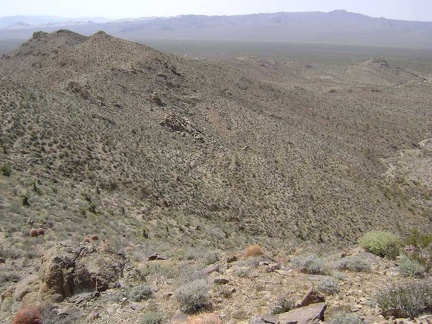 View to the northwest from the summit of hill 1161 near Globe Mine Road, Mojave National Preserve
