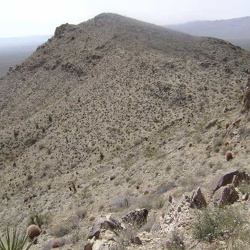 Day 3: Six-mile day hike from campsite to Bolder Spring, then over ridges to old mine site off Globe Mine Rd