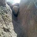 I take a look up the dry waterfall in Borrego Canyon and the small boulders clogging the drainage