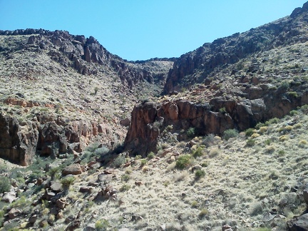 On the way back down Borrego Canyon, I climb up a hill on the side of canyon and take a look back