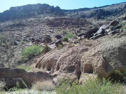 As I pass the rock igloos in Borrego Canyon, I take a look back