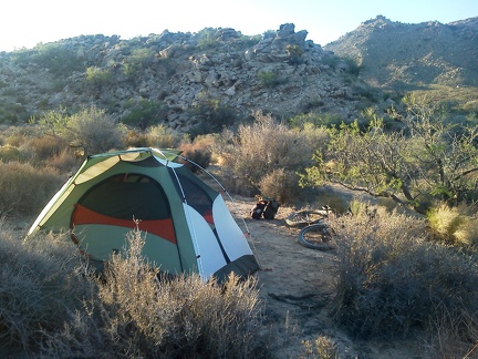 One final quiet evening of solitude in Mojave National Preserve near Twin Buttes