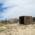 Old corrals and a decaying outbuilding at Ivanpah, Mojave National Preserve