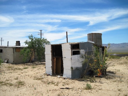 Another shed behind the old house at Ivanpah, Mojave National Preserve; let's take a look inside