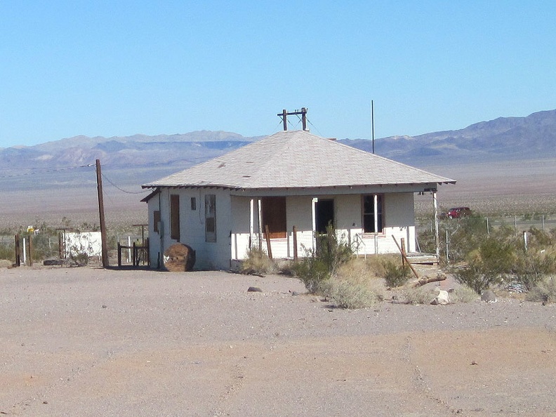 Almost all of the buildings on old Route 66 east of the Ludlow Café are abandoned