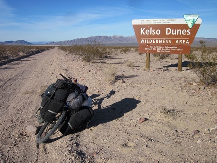 Also along Crucero Road is this BLM Kelso Dunes Wilderness sign