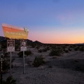 As the sun disappears, I ride past another BLM Heart-of-Mojave sign at the junction of Crucero Road and the Cady Mtns powerline