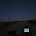 OK, it's getting dark for real; I'll ride a couple more miles on the powerline road while looking for a campsite