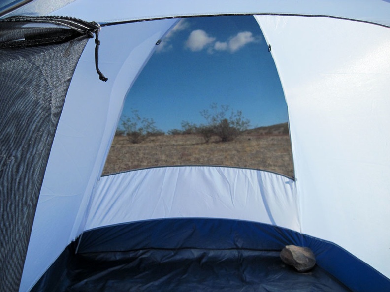 The last job upon emptying the tent is to remove the large rocks I placed inside, in case the wind got really strong