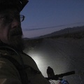 Darkness falls as I approach the southern tip Broadwell Dry Lake; it seems that the road is getting a bit better, not worse
