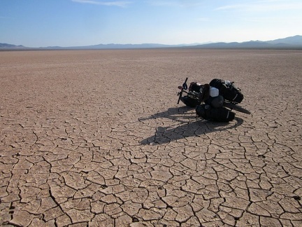 20 minutes later, I stop for another break further out on Broadwell Dry Lake