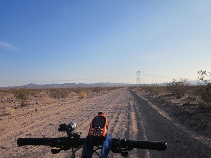 After Broadwell Dry Lake, I crawl up Crucero Road toward Ludlow, which is about 2 miles beyond the transmission tower