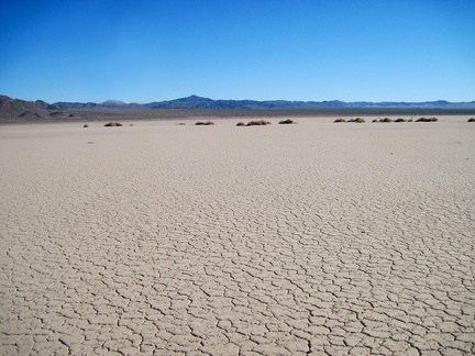 Beginning the walk across Broadwell Dry Lake, I suddenly remember the sensation of walking across a big and empty dry lake