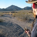 Beyond "The Gate," I begin the hike down the fan toward Broadwell Dry Lake