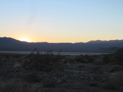 I walk into the sunset as I head toward Broadwell Dry Lake