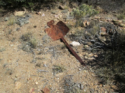 Presumably, this rusty, old sign used to deliver a message of some kind