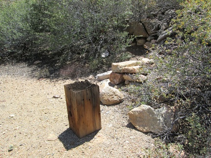 This wood block looks like it was used as a base for pounding things