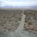 Heading down the other side of the power-line road is almost as steep as it was coming up